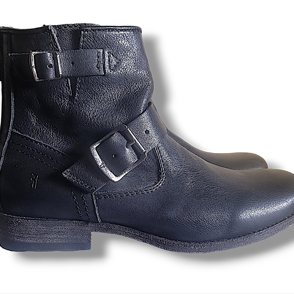 FRYE black leather ankle boots